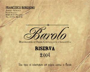 Barolo Riserva 2004 Ponte Rocca